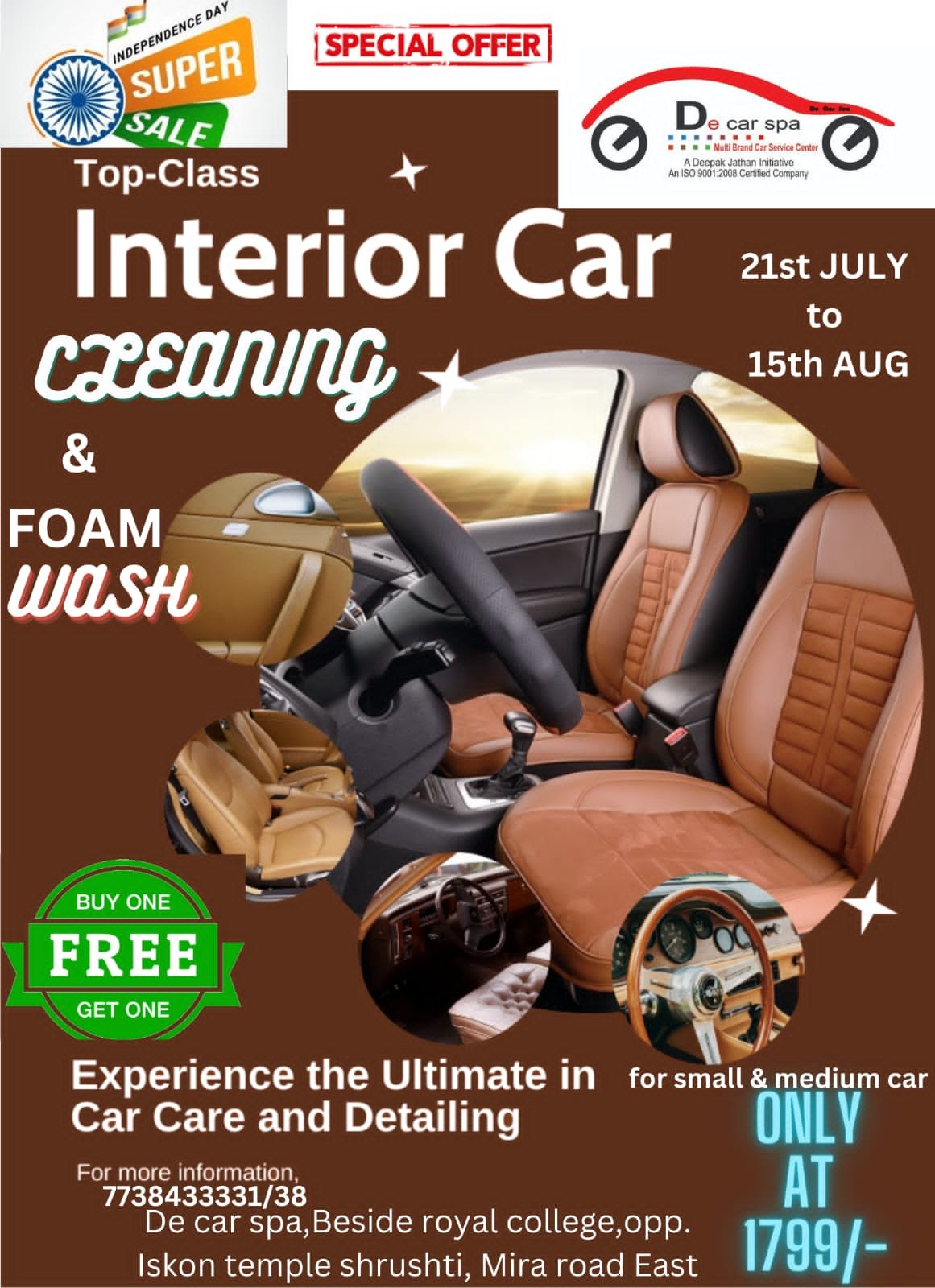 Interior Car Cleaning and Foam Wash